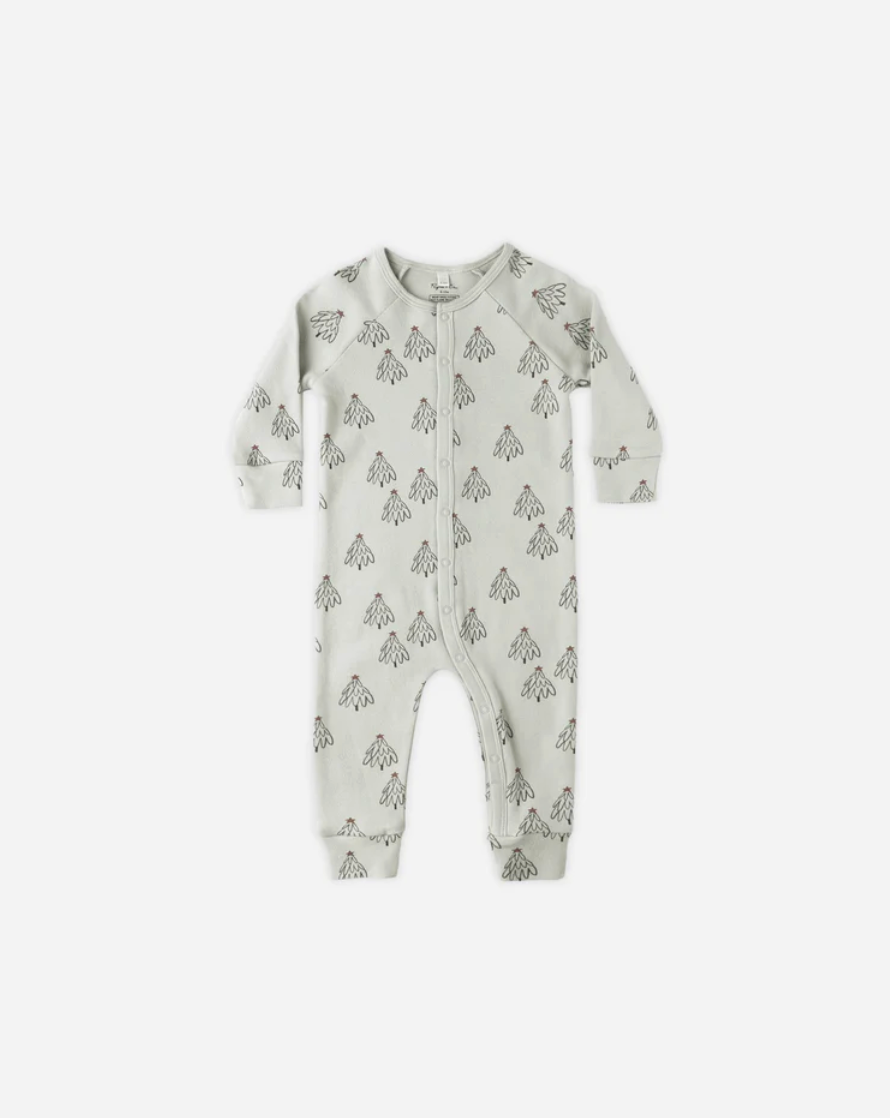 Organic Long John Pajamas - Trees
