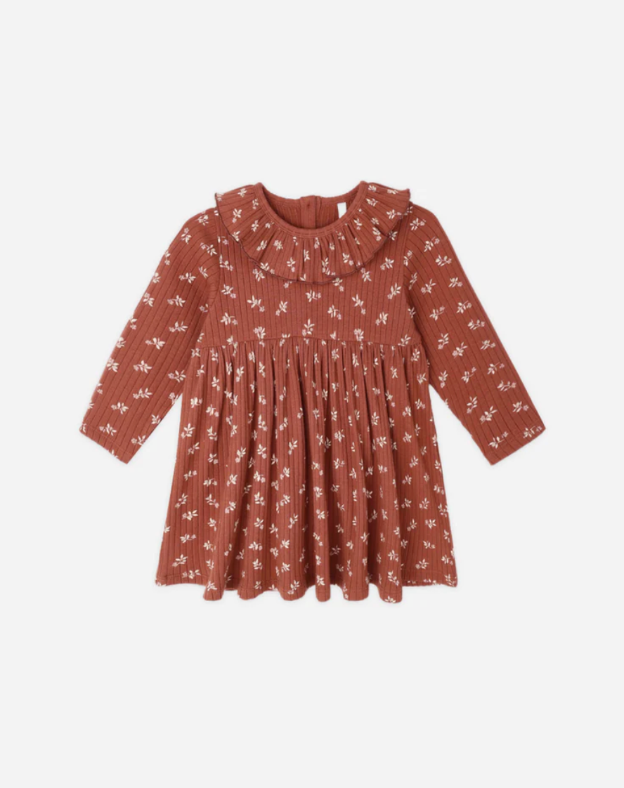 Ruffle Collar Dress - Ruby Ditsy