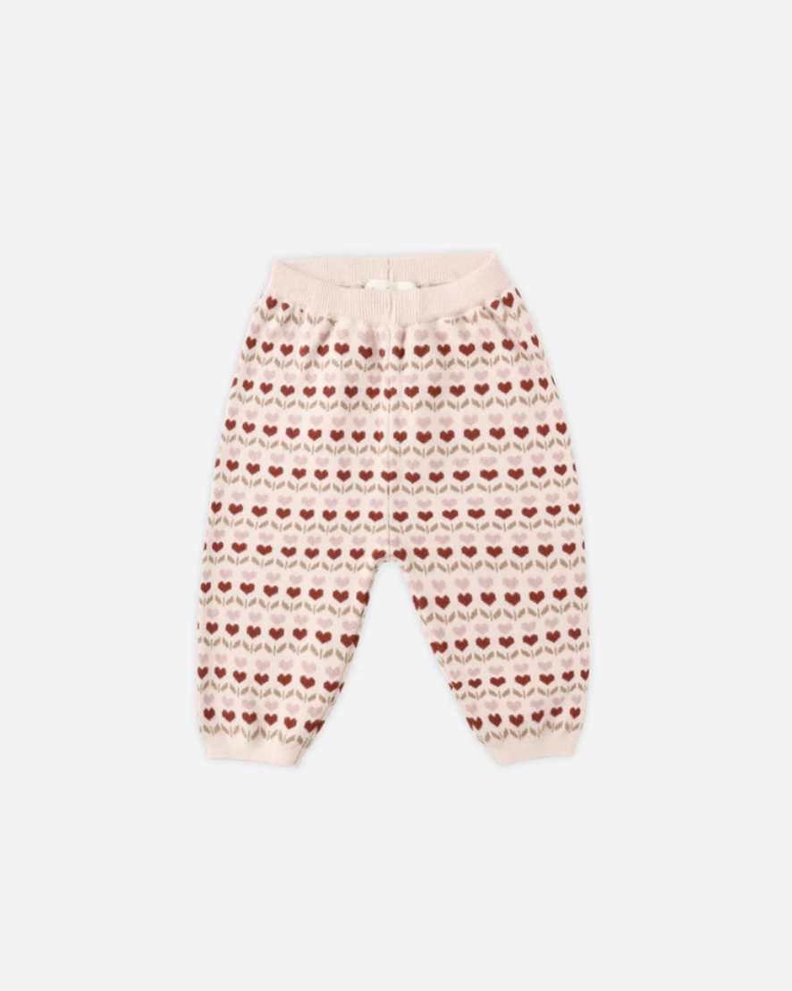 Knit Pant - Ruby Hearts