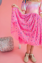 Load image into Gallery viewer, Diana Dress in Pink Confetti Lamè
