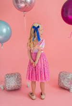 Load image into Gallery viewer, Diana Dress in Pink Confetti Lamè
