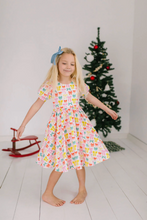Load image into Gallery viewer, Puff Dress In Holiday Bows
