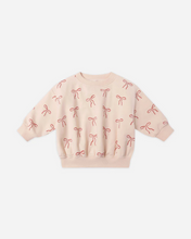 Load image into Gallery viewer, Relaxed Fleece Sweatshirt - Red Bows
