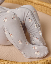 Load image into Gallery viewer, Bamboo Zip Footie - Snowmen
