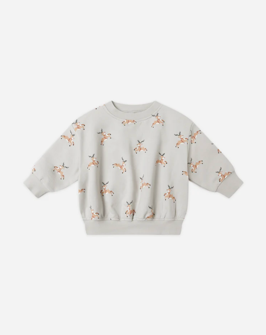 Relaxed Fleece Sweatshirt - Reindeer