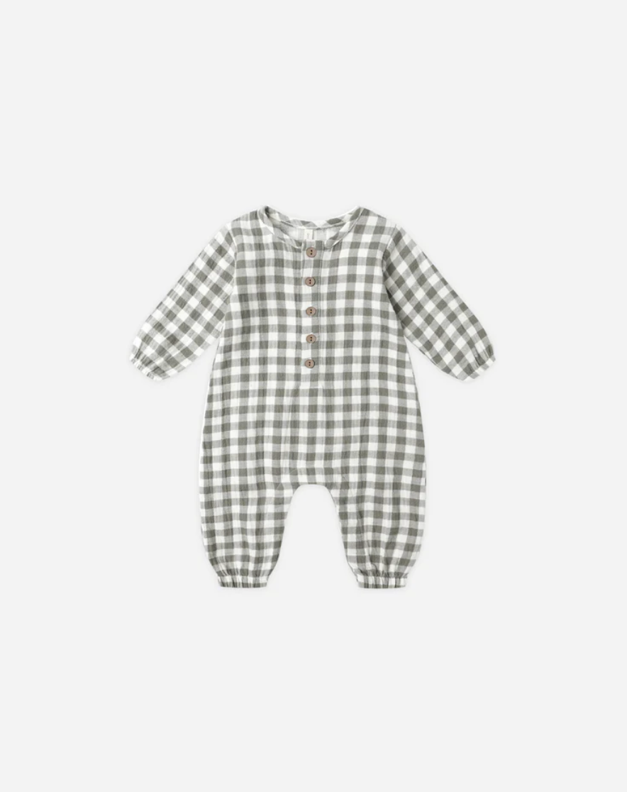 Woven Jumpsuit - Forest Check