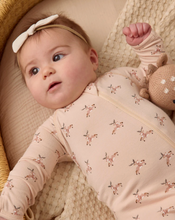 Load image into Gallery viewer, Bamboo Zip Footie - Reindeer
