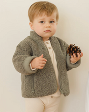Load image into Gallery viewer, Shearling Zip Jacket - Forest
