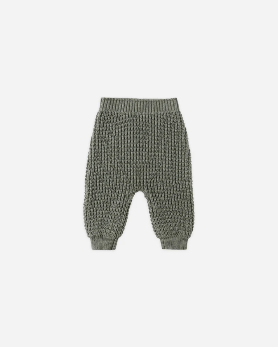 Chunky Knit Pant - Forest