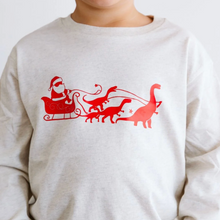 Load image into Gallery viewer, Dino Christmas Long Sleeve Shirt
