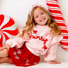Load image into Gallery viewer, Coquette Merry Christmas Knit Sweater

