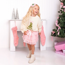 Load image into Gallery viewer, Coquette Christmas Tree Knit Sweater
