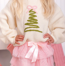 Load image into Gallery viewer, Coquette Christmas Tree Knit Sweater
