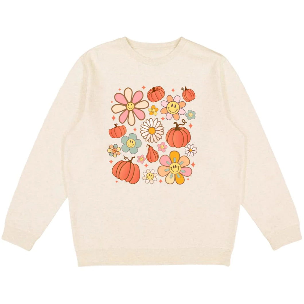 Pumpkin Daisy Doodle Adult Sweatshirt