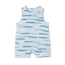 Load image into Gallery viewer, Muslin Sleeveless Coverall - Alligator Print

