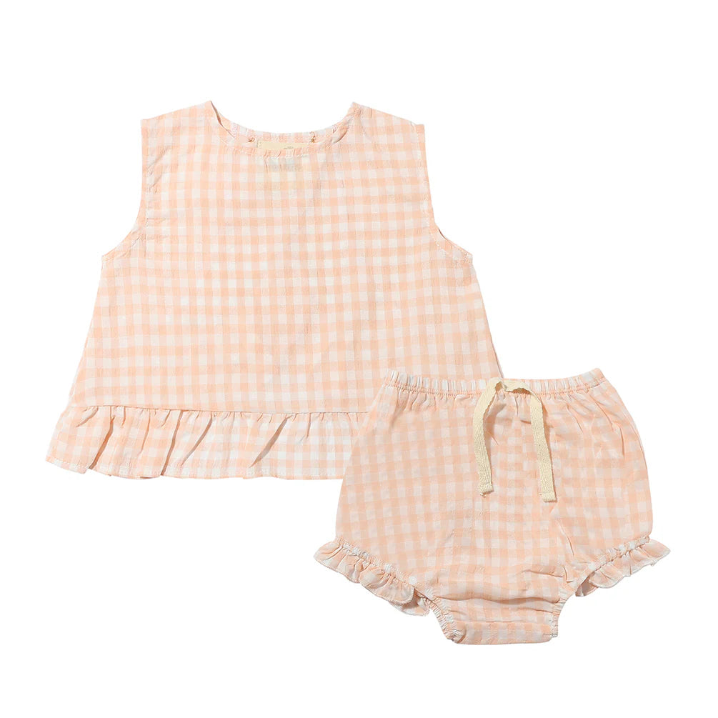 Aria Set - Peach Plaid