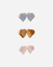 Load image into Gallery viewer, Heart Mini Clips Dusty Blue, Clay, Blush
