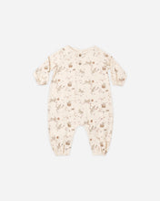 Load image into Gallery viewer, Henley Jumpsuit in Kitties, front view laid flat
