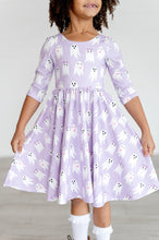 Load image into Gallery viewer, Emile Dress in Purple Girly Ghost
