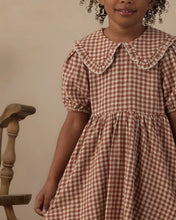 Load image into Gallery viewer, Camille Dress Brick Check
