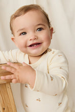 Load image into Gallery viewer, Organic Cotton Fernley Bodysuit - Forest Night Acorns
