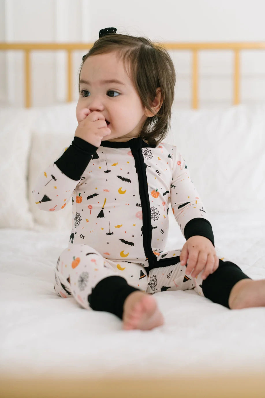 Baby Pajama Double Zip In Spooky Sceens