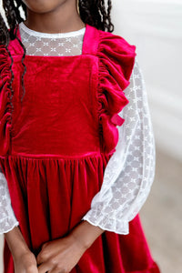 Penny Dress In Ruby Velvet