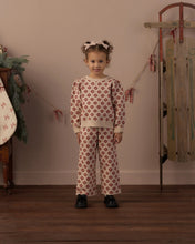 Load image into Gallery viewer, Jacquard Knit Set in Poinsettia on a girl, front view
