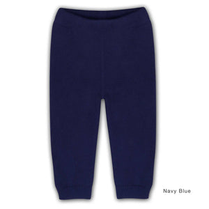 Classic Stripe Polo Sweater Knit Baby Pullover & Pant Set Natural/Navy Blue