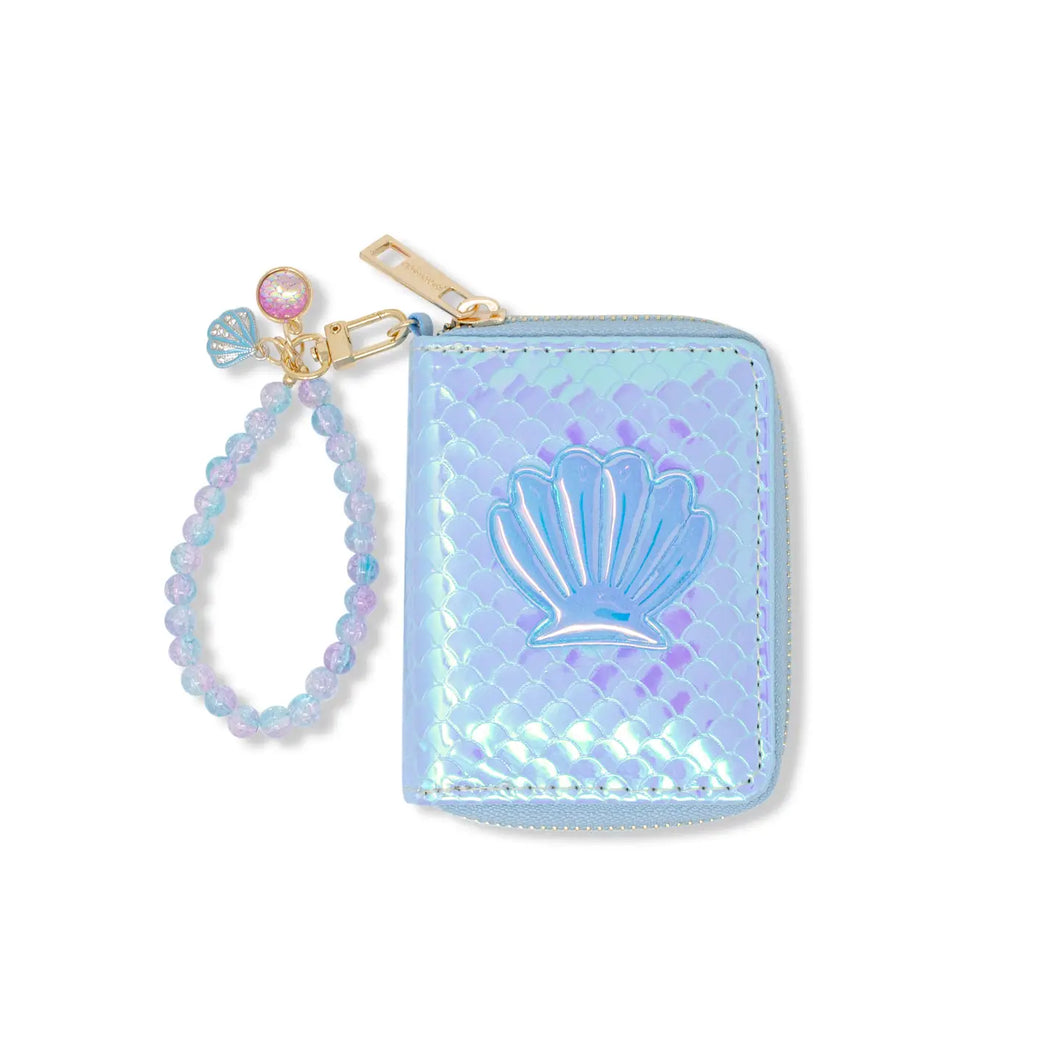 Shiny Seashell Mermaid Wallet - Blue