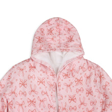 Load image into Gallery viewer, Bows Baby Bathrobe (Organic Jersey) Pink )
