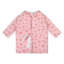 Load image into Gallery viewer, Bows Baby Bathrobe (Organic Jersey) Pink )
