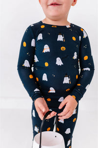 Kids Bamboo Pajamas - Halloween Charcoal
