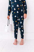 Load image into Gallery viewer, Kids Bamboo Pajamas - Halloween Charcoal
