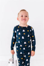Load image into Gallery viewer, Kids Bamboo Pajamas - Halloween Charcoal

