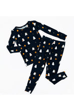 Load image into Gallery viewer, Kids Bamboo Pajamas - Halloween Charcoal
