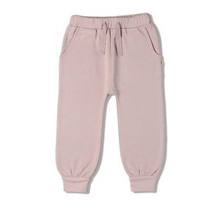Organic Fleece Jogger Pants - Dusty Rose