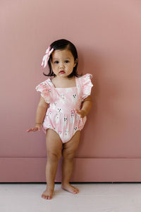 Emmy Romper in Girly Ghost
