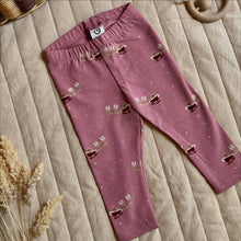 Load image into Gallery viewer, Christmas Printed Leggings - Nostalgia Rose/Cabernet
