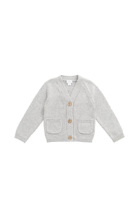 Franco Cardigan - Light Grey Marle