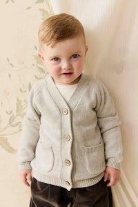 Franco Cardigan - Light Grey Marle