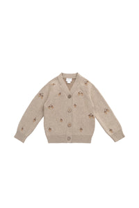 Easton Cardigan - Forest Acorns Cashew Marle