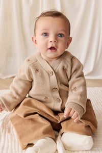 Easton Cardigan - Forest Acorns Cashew Marle