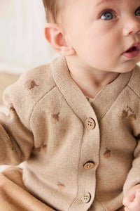 Easton Cardigan - Forest Acorns Cashew Marle