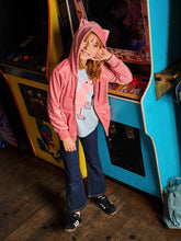 Load image into Gallery viewer, Cat Ears Velour Hoodie - Mauve Glow
