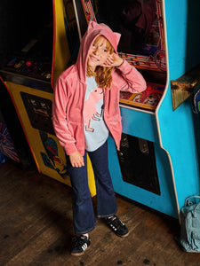 Cat Ears Velour Hoodie - Mauve Glow