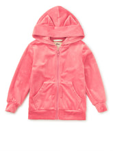 Load image into Gallery viewer, Cat Ears Velour Hoodie - Mauve Glow
