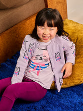 Load image into Gallery viewer, Iconic Bowtie Cats Cardigan - Purple
