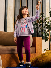Load image into Gallery viewer, Iconic Bowtie Cats Cardigan - Purple
