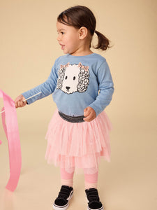 Layered Dot Tulle Skirt - Cherry Blossom